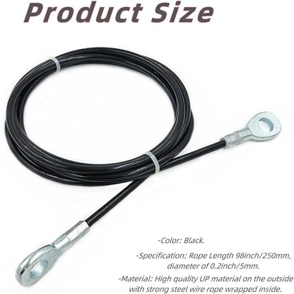 Fitness Cable Replacement for Total Gym Cable,Fitness Pulley Cable Models 1000, 1500, 2000, 3000 - (Heavy Duty)