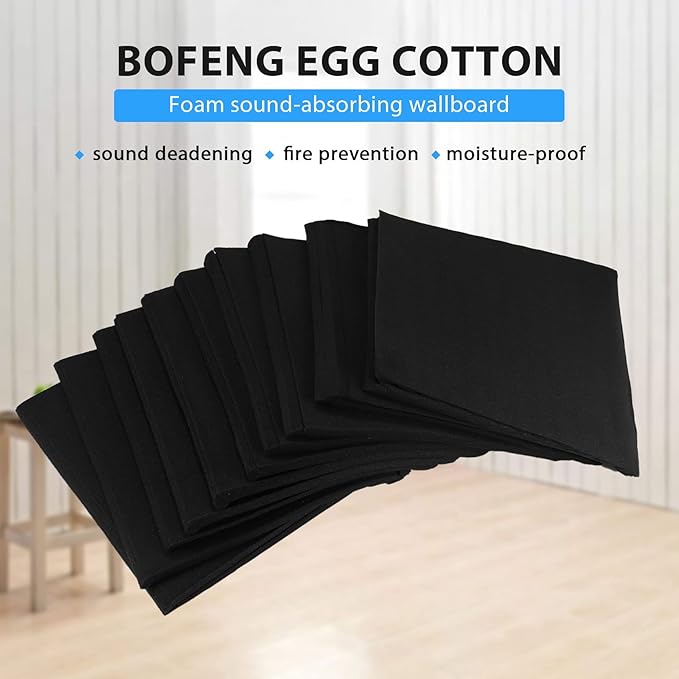 50Pcs 12 Slot Fire-Retardant Soundproof -Absorbing Cotton Egg -Absorbing Wall Panel