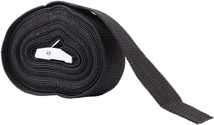 GARVALON 2pcs Polyester Cargo Straps Zinc Alloy Buckle Fixing Kit Band for Car Motorcycle Black Sturdy and Easy to Use
