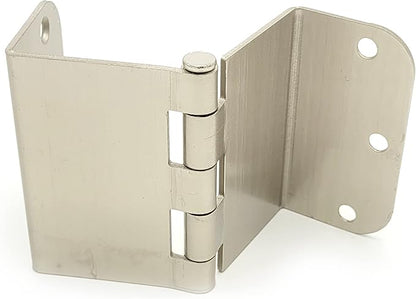 3.5 Inch Swing Clear Offset Door Hinge (5/8" Radius, Satin Nickel)
