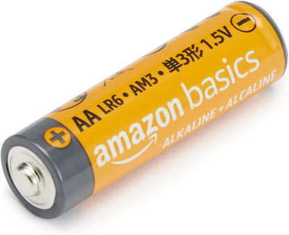 Basics 8-Pack AA Alkaline High-Performance Batteries, 1.5 Volt, 10-Year Shelf Life, Long-lasting Power