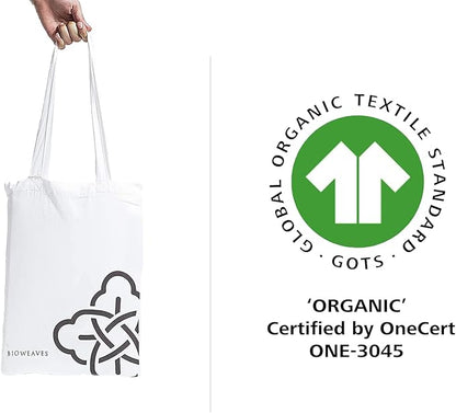 Bioweaves 100 Organic Cotton 1 Flat Sheet Only, 300 Thread Count Soft Sateen Weave GOTS Certified Top Sheet - White, Twin XL