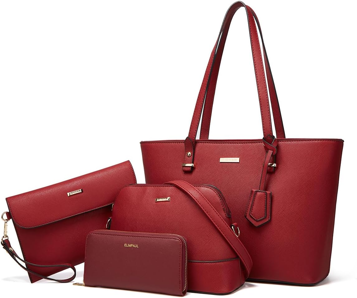 This 4-piece set includes a stylish handbag, messenger bag, wallet, and card holder - perfect for everyday use or travel.
