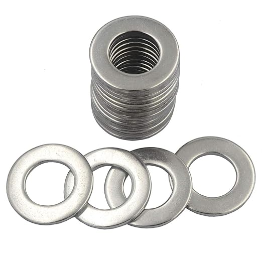 DGOL 18 pcs 34 inch 304 Stainless Steel SAE Flat Washer, 34 inch x 1-1532 inch Washers Assortment Kit