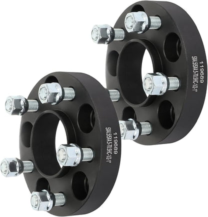 1 inches 5x4.5 5x4.5 Wheel Spacers 2Pcs 5 Lugs Hubcetric Wheel Adapters with Navajo 1991-1994 for Town Car 1981-2004 / for Aviator 2003-2005 with 70.5 Center Bore 1/2 Studs