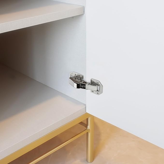 Ravinte 2 Pack Hidden Hinges Soft Close Surface Mount Kitchen Cabinet Hinges, No Pre-drilled for Kitchen Cupboard