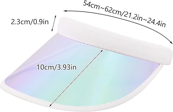 Surkat Women Sun Visors Hologram Wide Brim Thicker Sweatband UV Protective Sportswear Visors Sunhat