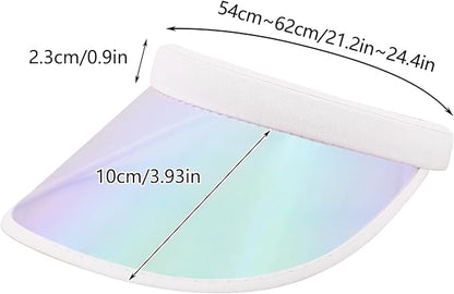 Surkat Women Sun Visors Hologram Wide Brim Thicker Sweatband UV Protective Sportswear Visors Sunhat