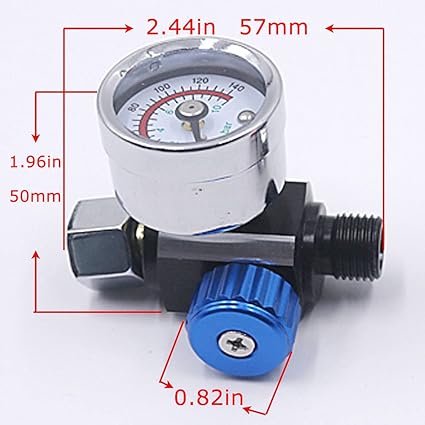 Spray Gun Air Pressure Regulator, 14"-NPT Air Pressure Regulator Kit, Air Regulating Valve Regulator, Suitable For Spray Gun Instruments And Pneumatic Tools, Better Spraying Effect