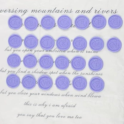 Initial Letter Alphabet C Sealing Wax Stamp with Flower Wax Stamp for Wedding Invitation Gift Wrap Envelopes Christmas Card