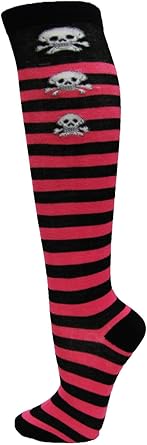 Skull Pattern Fashion WomenLadies Stylish Knee High Socks