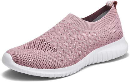 Women's Athletic Walking Shoes Slip On Casual Mesh-Comfortable Tennis Workout Sneakers