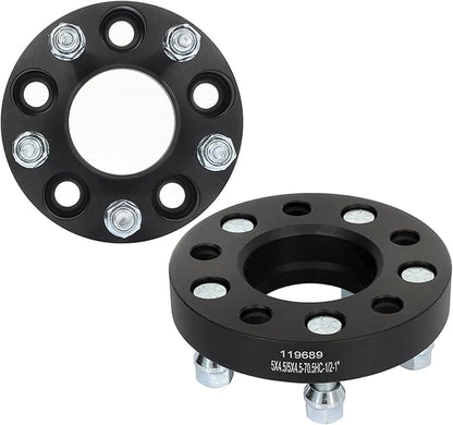 1 inches 5x4.5 5x4.5 Wheel Spacers 2Pcs 5 Lugs Hubcetric Wheel Adapters with Navajo 1991-1994 for Town Car 1981-2004 / for Aviator 2003-2005 with 70.5 Center Bore 1/2 Studs