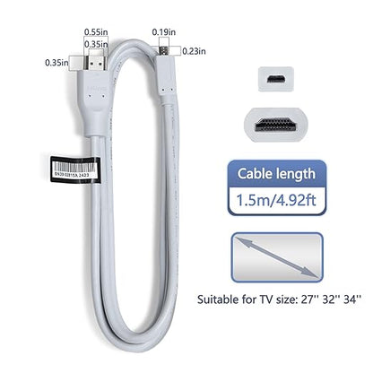 M8 HDMI Cable Compatible with Samsung M8 Smart Monitor BN39-02815A One Connect Cable for S27C900PAN LS32BM801 LS32BM80B LS32BM80G LS32BM80P S32BM805UN HWS801B HWS801D Monitor Cord,1.5m4.92ft