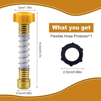 RV Flexible Hose Protector, RV Water Hose Extension & Faucet Protector - Eliminates Hose Crimping and Straining at Water Connections, Flexible Hose Adapter for RV, Garden, Outdoor Essentials