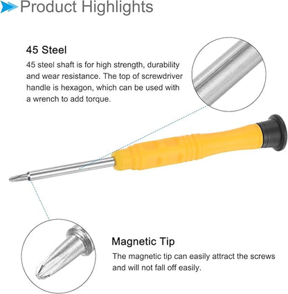 Electronics Repair Kit, 8.8cm Length Screwdriver, Magnetic Precision Screwdriver Opening Pry Tool - (Applications: for Watches Repair), 8-Pieces
