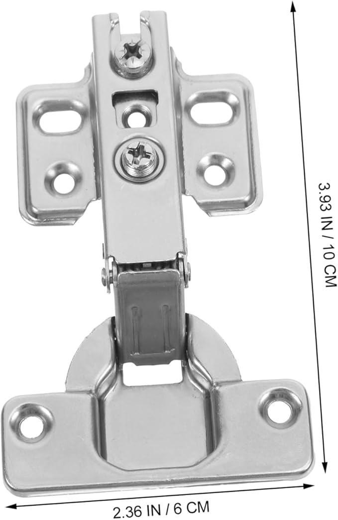 2pcs Stainless Steel Soft Close Concealed Hinges for European Kitchen Cabinets Full Overlay Design Effortless Installation Durability Versatile Furniture Use