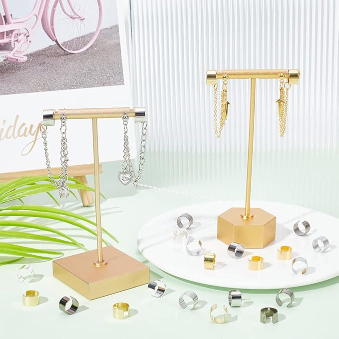 PH PandaHall 200pcs 5 Colors Brass Ear Cuff Ear Clip Wrap Earring Clip On Earrings with 1mm Hole for Non Pierced Ears, Jewelry Making