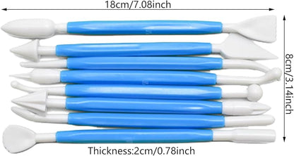 8Pcs Cake Sculpture Pen Cake Decorating Hand Tool Fondant Sculpture Pen Cake Scraper Clay Modeling Tool Easy To Use