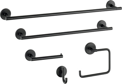 Delta Single Towel Hook for Bathroom or Kitchen| Matte Black | Trinsic Accessories