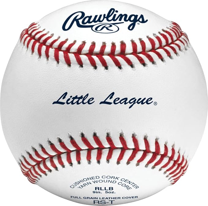 Rawlings | LITTLE LEAGUE Tournament Grade Baseballs | Leather Cover | RLLB | Ages 14U | Game/Practice Use | 4 Count