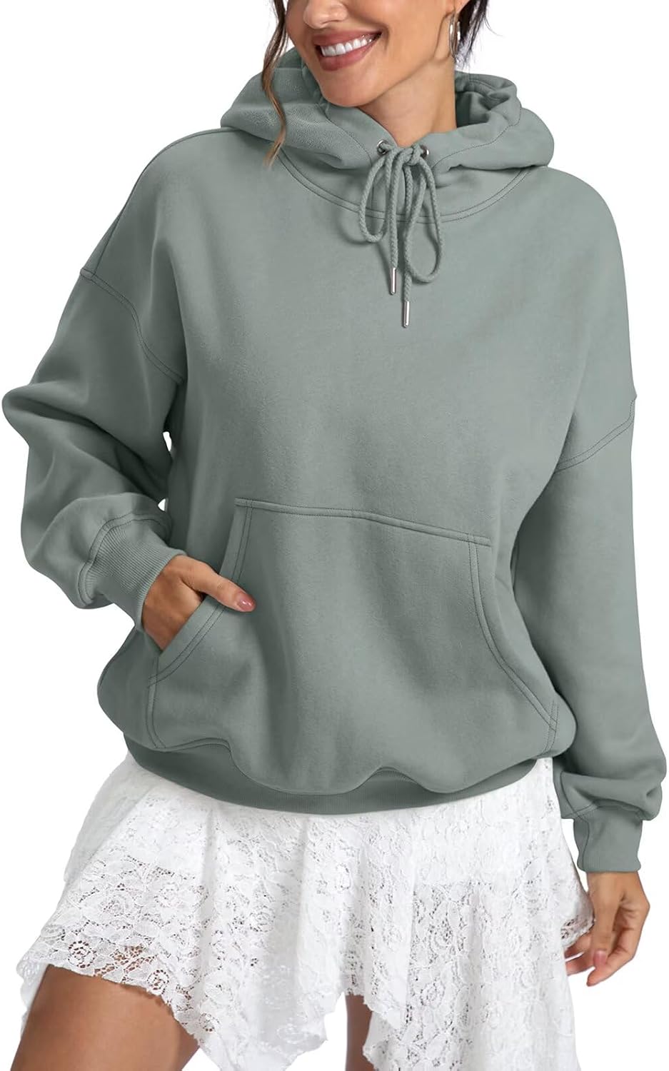 EasyGala Women's Oversized Fleece Hoodie with Pocket