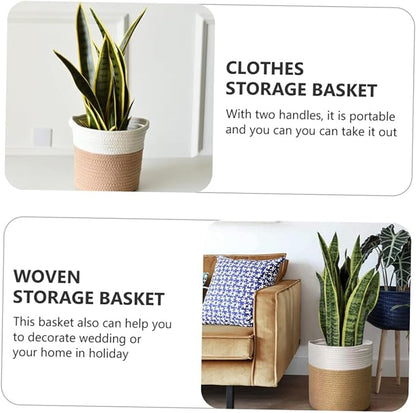 Exquisite Woven Storage Basket Multipurpose Household Flower Basket for Home Decor and Organization