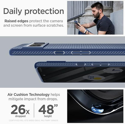 Spigen Liquid Air Case Compatible with Google Pixel 7 Pro - Navy Blue