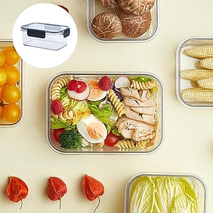 Unomor Refrigerator Crisper Fridge Storage Boxes with Lids Plastic Containers Plastic Storage Boxes Food Containers with Lids Plastic Food Storage Containers with Lids Pp Shelf With Cover
