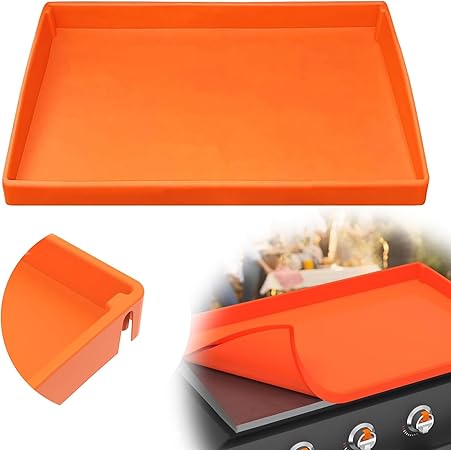 Silicone Griddle Mat,Silicone Griddle Mat Cover, Heavy Duty Food Grade Grill Cover, All Season Cooking Protective Cover, Protect Your Grill from Debris, Dust and Rust (Full-Edge, 36inch)