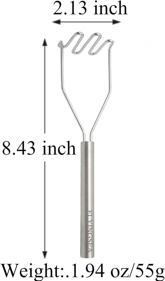 Small Potato Masher Small Masher,Professional 18-8 Stainless Steel Potato Masher. Vegetable Masher,Cooking And Kitchen Tools.