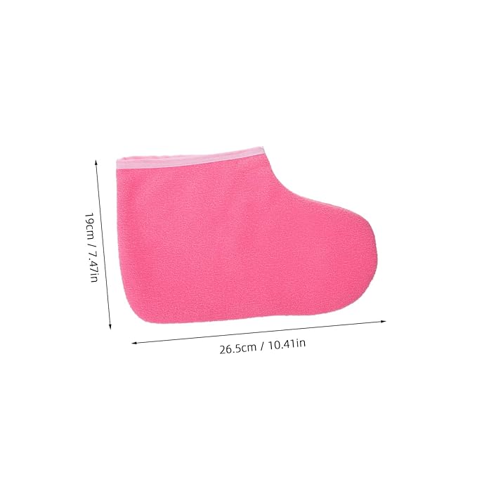 1 Pair Wax Foot Wraps Paraffin Wax Paraffin Bath Liners for Foot Wax Booties Foot Spa Wrapping Cover Foot Spa Booties Foot Covers Paraffin Refills Liners Polyester Rosy