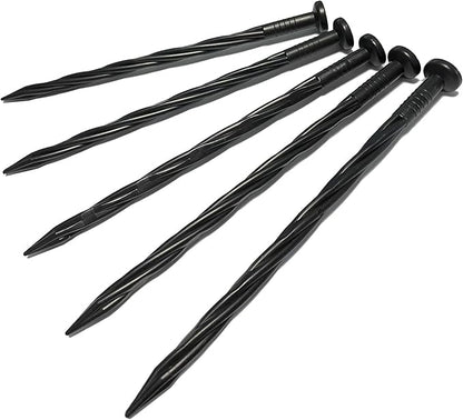 Spiral Landscape Anchoring Spikes 6 in 30 PCS Plastic Garden Spikes for Artificial Turf, Paver, Weed Barrier, Tent and More