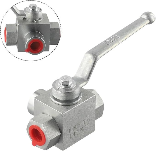 Hydraulic Ball Valve 3 Way High Pressure 14 inch to 34 inch for BSP 500 Bar MWP, Hydraulic three-way High Pressure Ball Valve(G14)