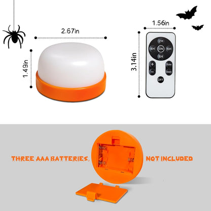 PTYcrazy Halloween Pumpkin Lights, LED Pumpkin Lights with Remote and Timer,Jack-O-Lantern Light for Halloween Decor,Battery Operated, Bright Flickering Flameless Candle Set 4 Pack