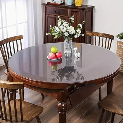 Generic Custom Clear PVC Table Cover Protector, Clear Desk Protector, Transparent Non-Slip Desk Pads Mats, Plastic Table Cover for Office, Night Stand, Dining Table, Large