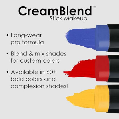 Mehron Makeup CreamBlend Stick | Face Paint, Body Paint, & Foundation Cream Makeup | Perfect for Halloween .75 oz (PURPLE)