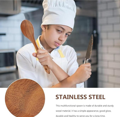 Wooden Mixing Spoon for Stirring Combining and Serving Food Kitchen Utensil