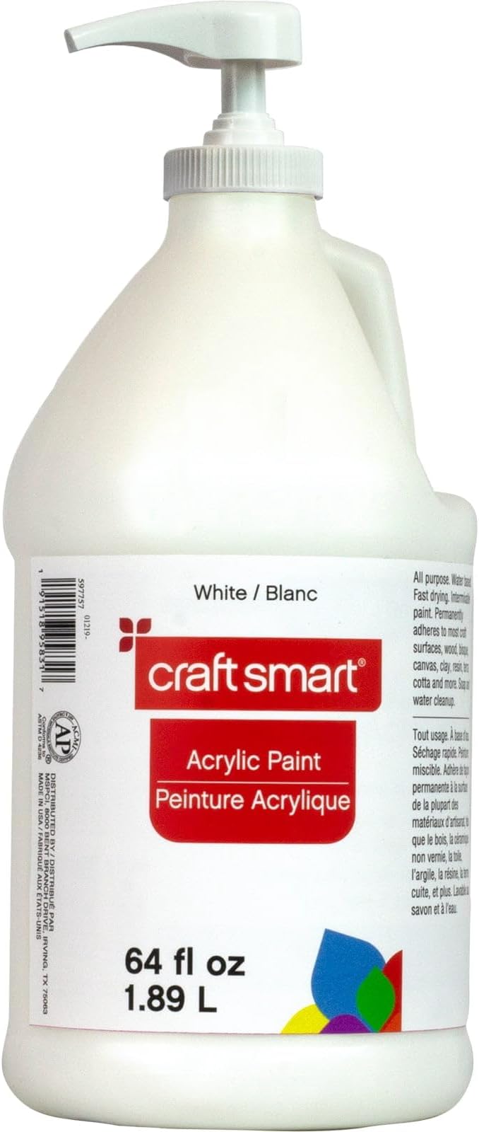 Craft Smart 64oz. Black Acrylic Paint - Fast Drying Paint for Drawing, Painting, Art & Crafts Supplies - 1 Pack
