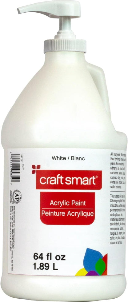 Craft Smart 64oz. Black Acrylic Paint - Fast Drying Paint for Drawing, Painting, Art & Crafts Supplies - 1 Pack
