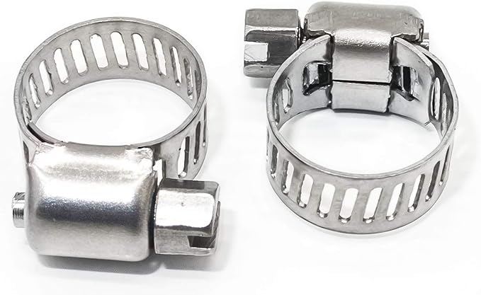 Adjustable Stainless Steel Worm Gear Hose Clamps (6-12mm)