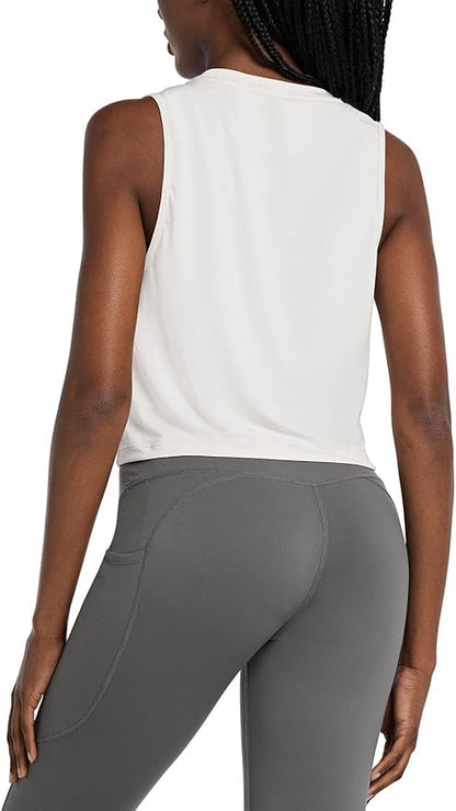 Baleaf Workout Tops for Women Crop Tank Top Quick Dry Athletic Gym Exercise Sleeveless Shirts Muscle Yoga Loose Fit