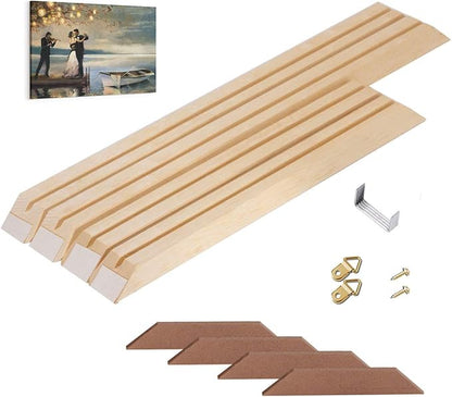 Canvas Frame, 44 x44 Inch Stretcher Bars Wood Kits with Accessories for Oil Painting and Picture Wall Art