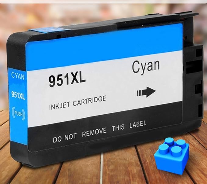 Remanufactured Ink Cartridge Replacement for HP 951XL Cyan (CN046AN) High-Yield Compatible Ink Cartridge.