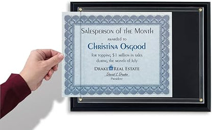 PaperDirect Black Finish Wall Plaque Kit, Diploma Holder, Certificate Holder, Certificate Cover For School, Work, Diplomas, Graduation  Awards