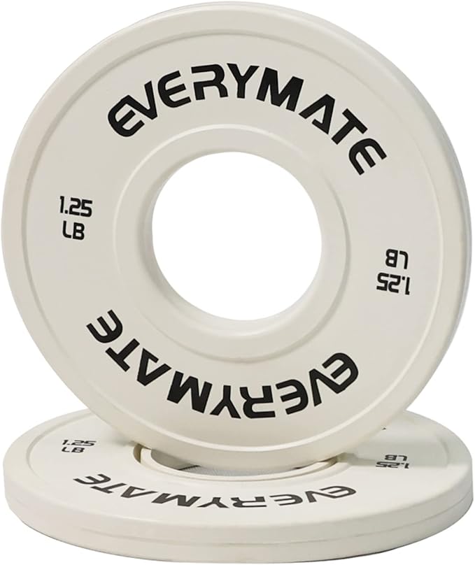 Change Weight Plates 1.25LB 2.5LB 5.LB Set Fractional Plate Olympic Bumper Plates for Cross Training Bumper Weight Plates Steel Insert Strength Training Weight Plates