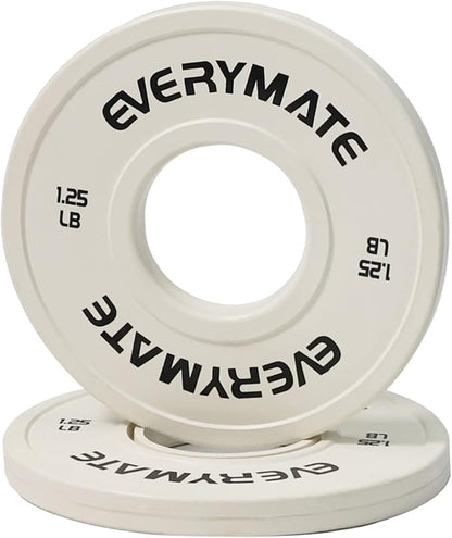 Change Weight Plates 1.25LB 2.5LB 5.LB Set Fractional Plate Olympic Bumper Plates for Cross Training Bumper Weight Plates Steel Insert Strength Training Weight Plates