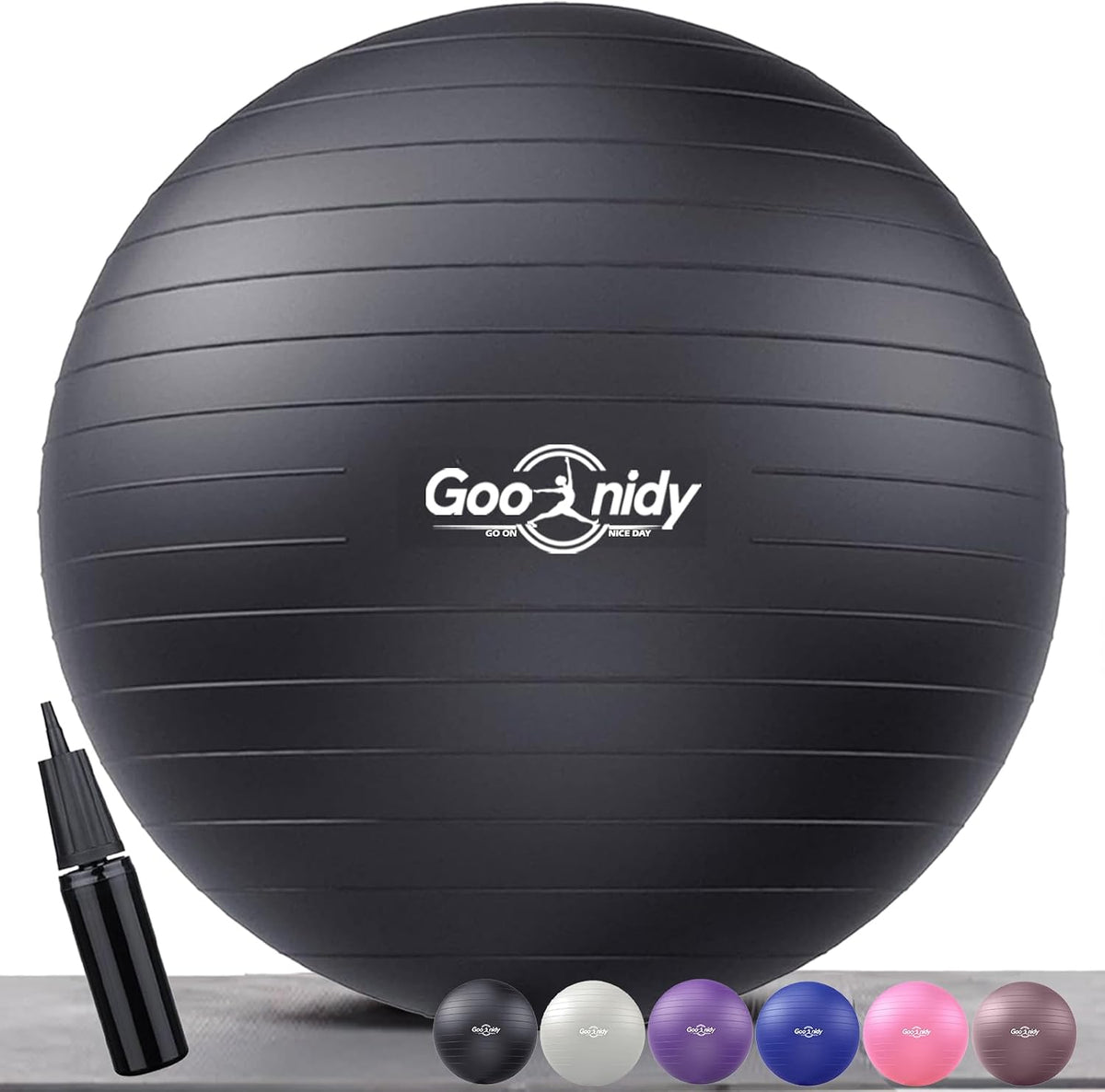 Soft Exercise Ball, Anti-Burst Pilates Yoga Ball Chair Supports 2200lb, Workout Equipment for Women Pregnancy, Medicine, Birthing, Physical Therapy, Stability, Excersing, Birth, Swiss, Fitness