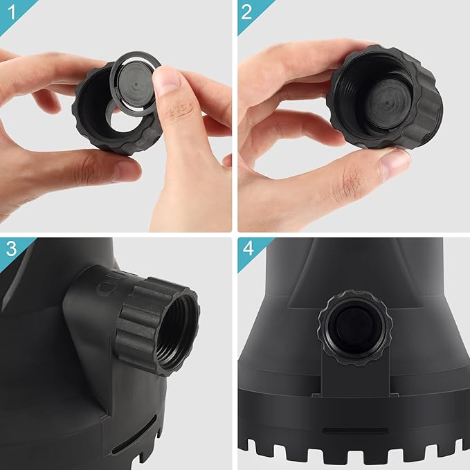 Pool Cover Pump, Automatic Swimming Pool Cover Pump & 36ft Power Cord, 2200 GPH Water Removal Pump for Pool, Tubs, Rooftops, Pond