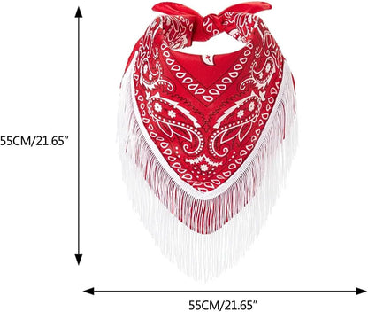 Fabric Women ' s Scarves Cowgirl Bachelorette Bandanas Great for Everyday Wear Women Scarves (White)